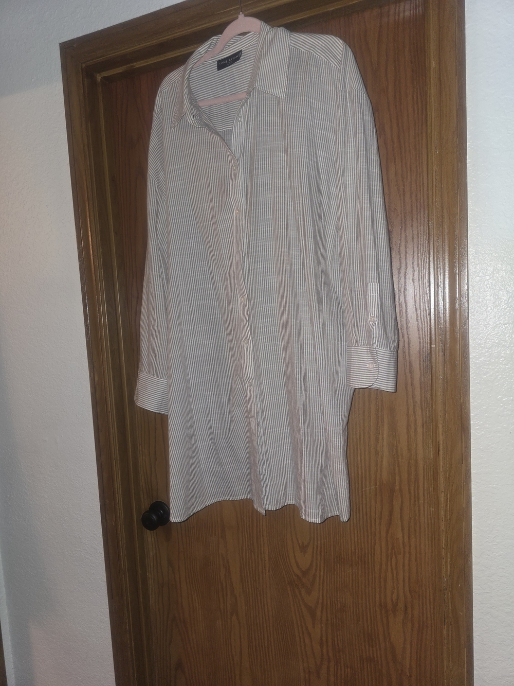 Lane Bryant Striped Button-Up Tunic